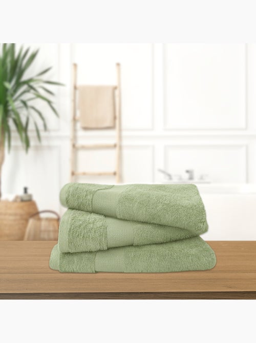 Juego de 3 toallas grandes de baño 100x150 cm 500 gr/m² 100% algodón - Kiabi Juego de 3 toallas grandes de baño 100x150 cm 500 gr/m² 100% algodón - Kiabi