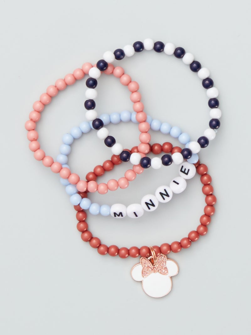Juego de 4 pulseras de perlas 'Minnie' 'Disney' ROSA - Kiabi