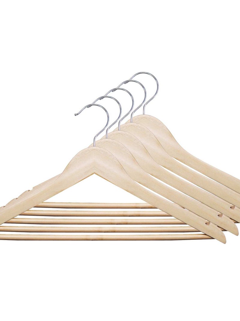 Juego de 5 perchas de madera natural madera - Kiabi