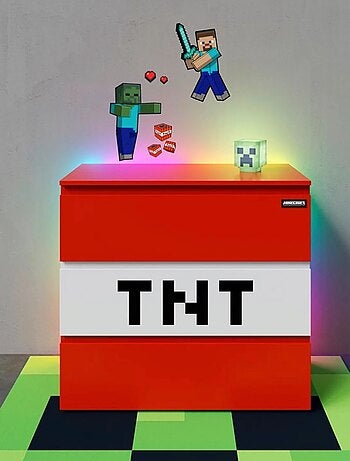 Juego de 6 hojas de pegatinas murales fáciles de quitar 'Roba' - Minecraft