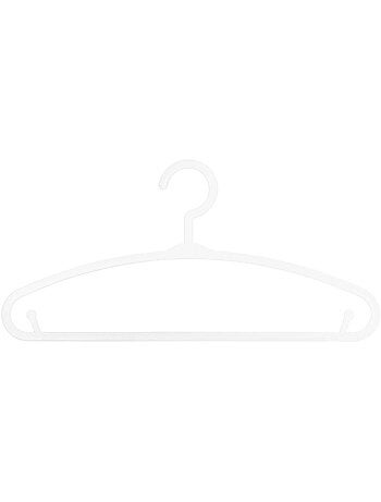 Juego de 6 perchas de plástico blanco para niños