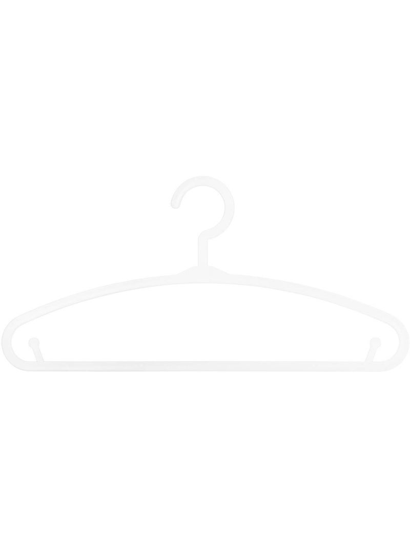 Juego de 6 perchas de plástico blanco para niños Blanco - Kiabi