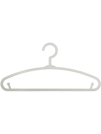 Juego de 6 perchas de plástico blanco para niños