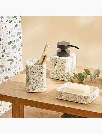 Juego de accesorios de baño TERAZZO 3 piezas en polirresina – Guy Levasseur