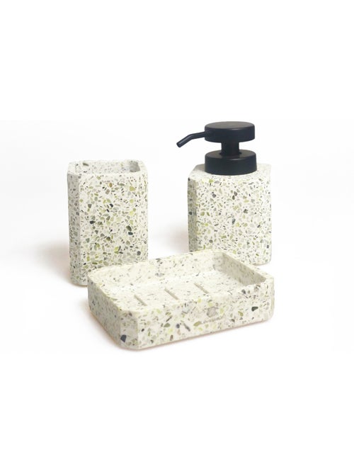 Juego de accesorios de baño TERAZZO 3 piezas en polirresina – Guy Levasseur - Kiabi Juego de accesorios de baño TERAZZO 3 piezas en polirresina – Guy Levasseur - Kiabi
