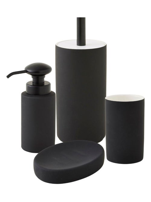 Juego de accesorios para baño 4 piezas CITY en cerámica negra – Guy Levasseur - Kiabi