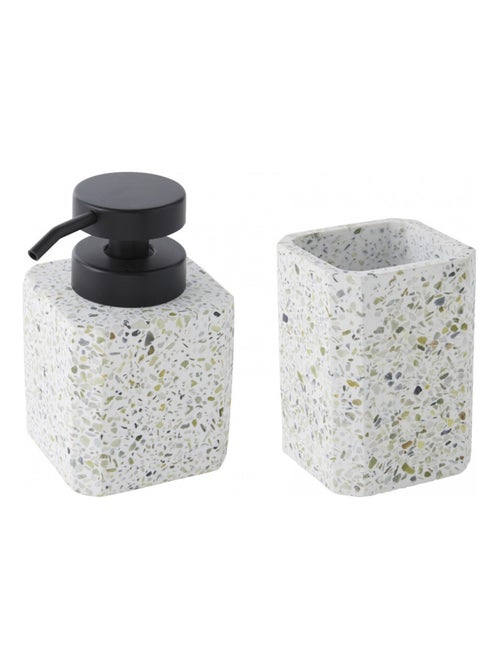 Juego de accesorios para baño estilo TERRAZZO de 2 piezas – Dispensador de jabón Guy Levasseur - Kiabi
