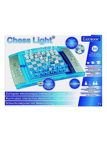 Juego de ajedrez electrónico chesslight® con luces y piezas de ajedrez translúcidas