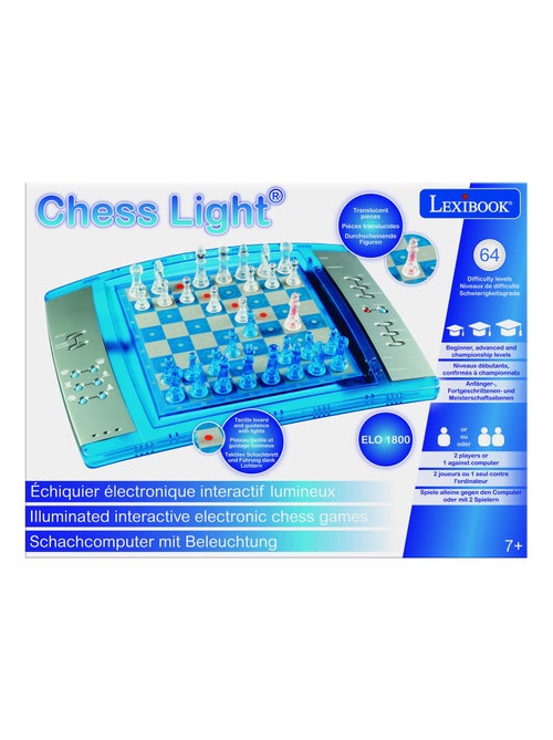 Juego de ajedrez electrónico ChessLight® con luces y piezas de ajedrez translúcidas - Kiabi