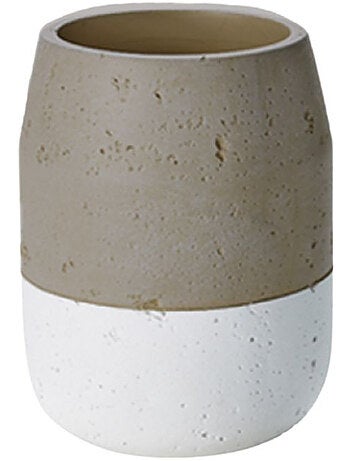 Juego de baño cerámica bicolor taupe SPA 3 piezas – Guy Levasseur