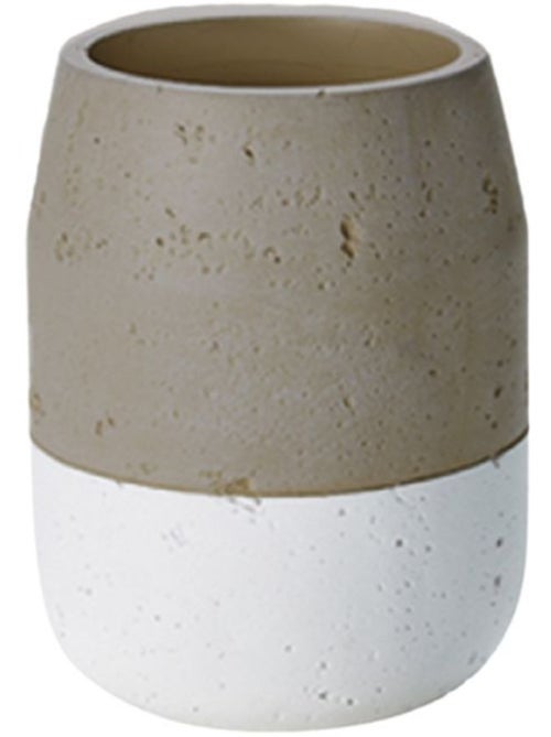 Juego de baño cerámica bicolor taupe SPA 3 piezas – Guy Levasseur - Kiabi Juego de baño cerámica bicolor taupe SPA 3 piezas – Guy Levasseur - Kiabi