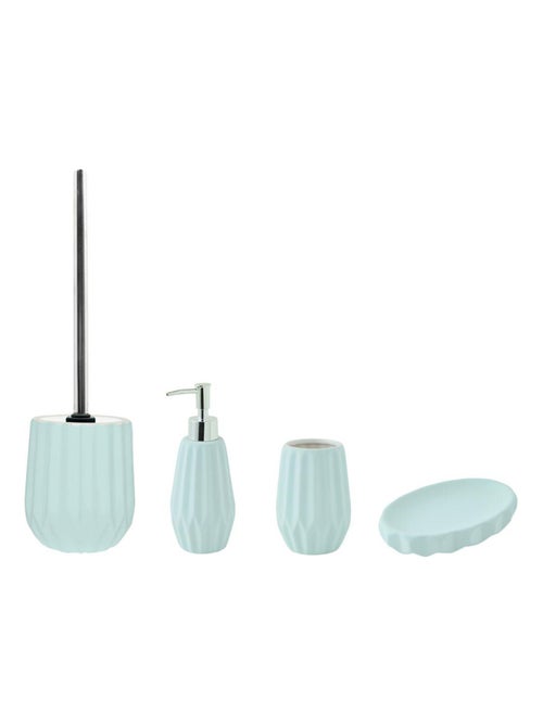 Juego de baño de 4 piezas con relieve de cerámica - Kiabi