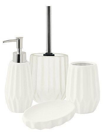 Juego de baño de 4 piezas con relieve de cerámica