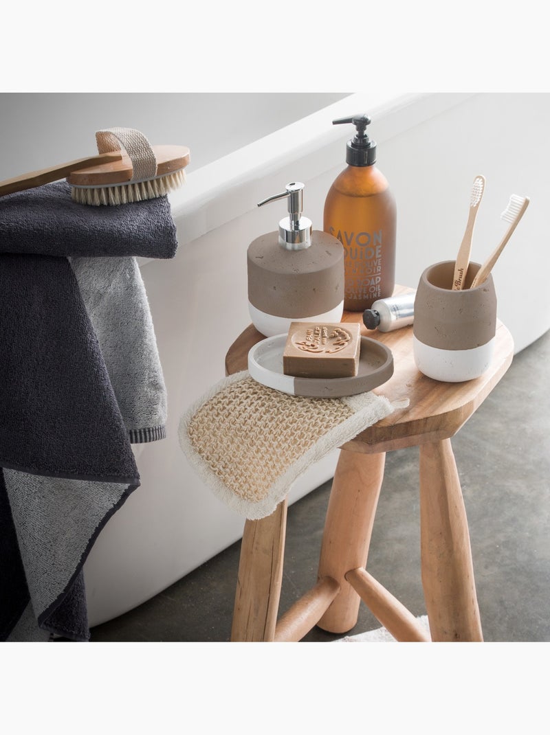 Juego de baño de cerámica bicolor SPA topo – 4 piezas Guy Levasseur Taupe - Kiabi
