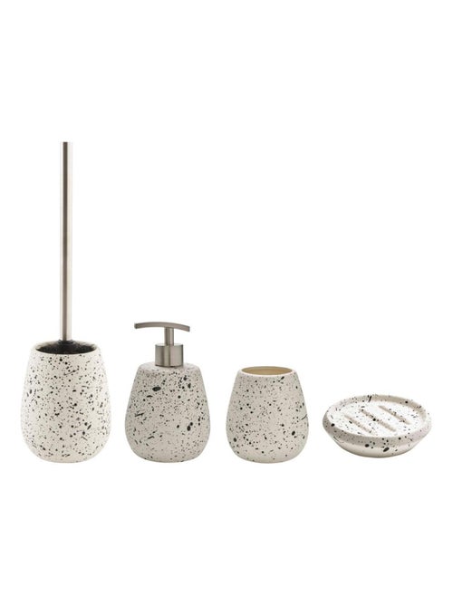 Juego de baño de cerámica moteada de 4 piezas - Kiabi