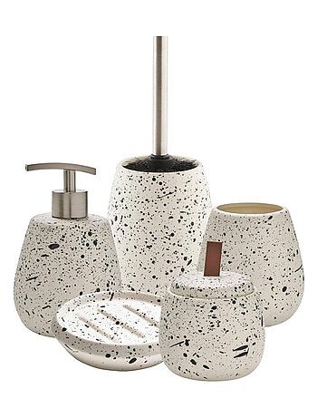 Juego de baño de cerámica moteada de 5 piezas
