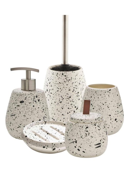 Juego de baño de cerámica moteada de 5 piezas - Kiabi
