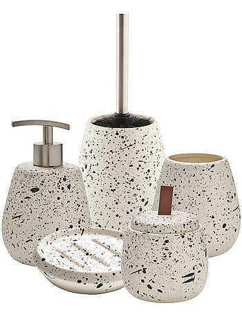 Juego de baño de cerámica moteada de 5 piezas