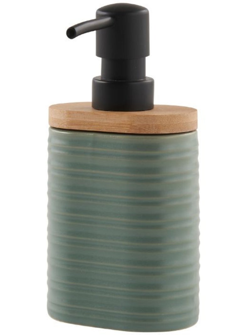 Juego de baño LILY de cerámica verde salvia estriada de 3 piezas - Guy Levasseur Verde salvia - Kiabi