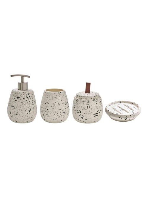 Juego de baño moteado de 4 piezas de cerámica - Kiabi
