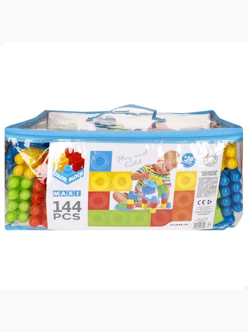 Juego de bloques de construcción 144 piezas maxi color block - Kiabi