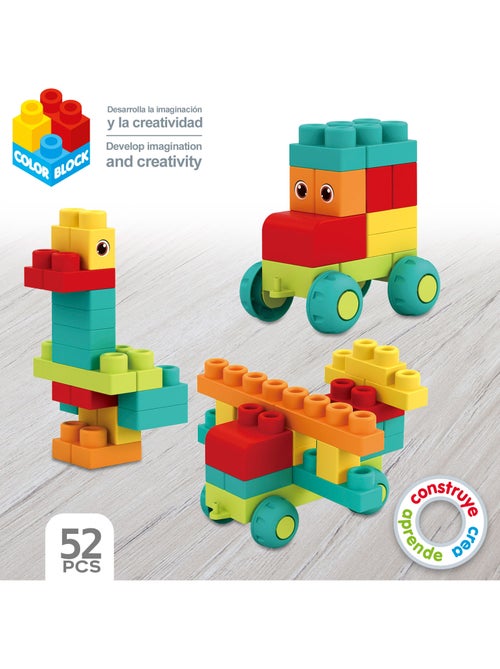 Juego de bloques de construcción 52 piezas flexi color block - Kiabi