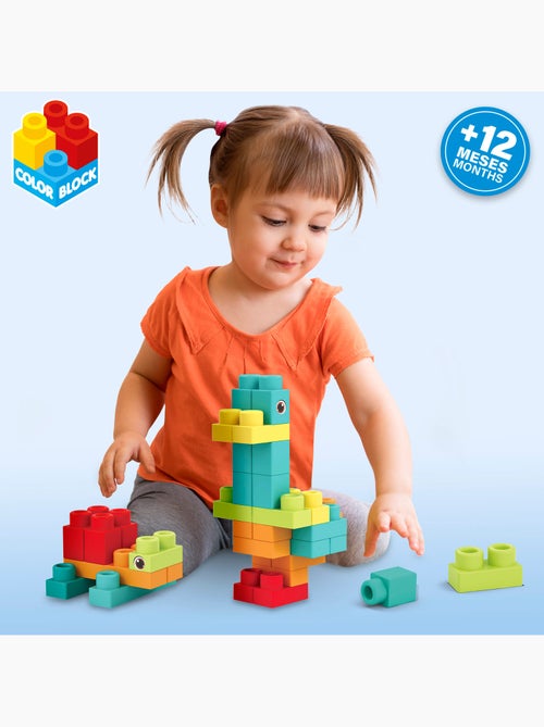 Juego de bloques de construcción 52 piezas flexi color block - Kiabi