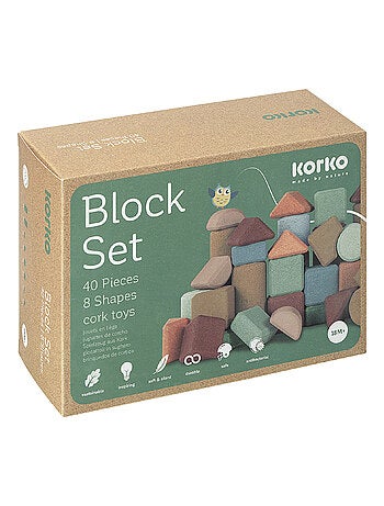 Juego de bloques de construcción de corcho - 40 piezas