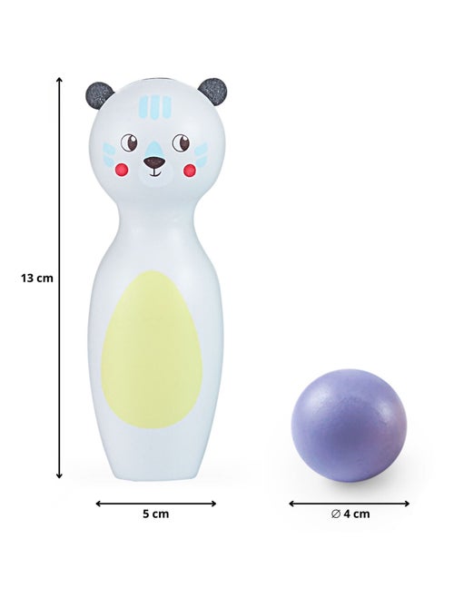 Juego de bolos de madera niños animales pastel Mamabrum - Kiabi