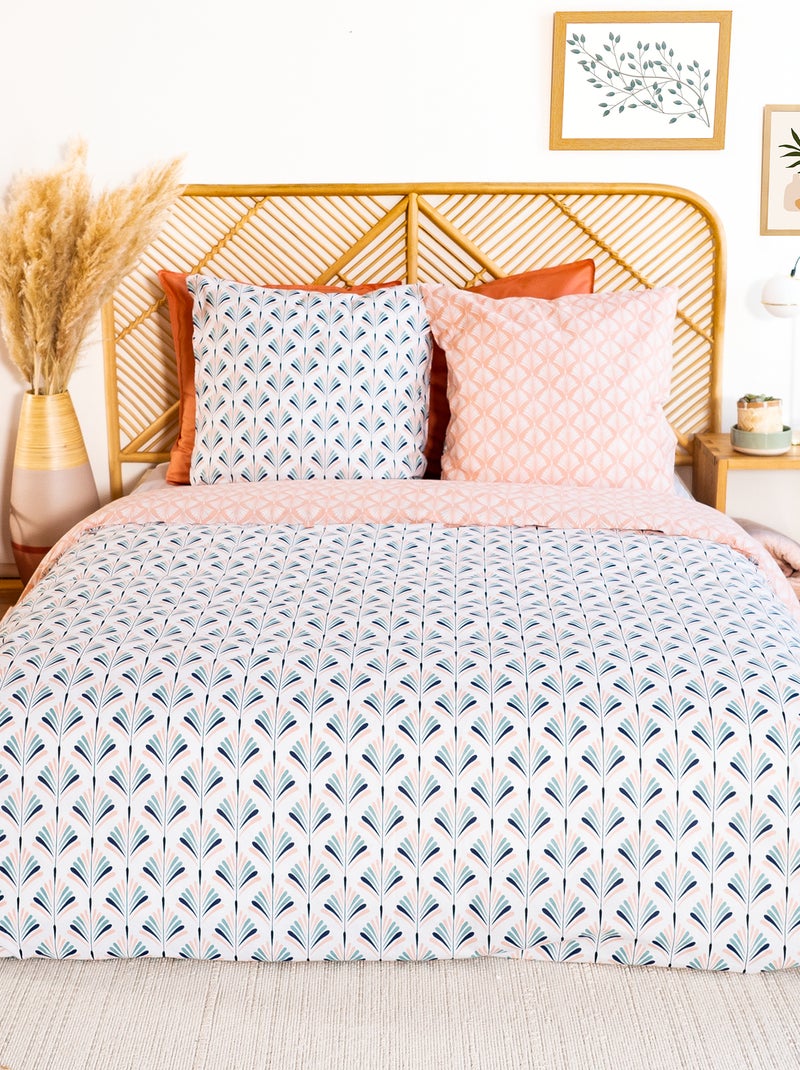 Juego de cama - Doble rosa/azul - Kiabi