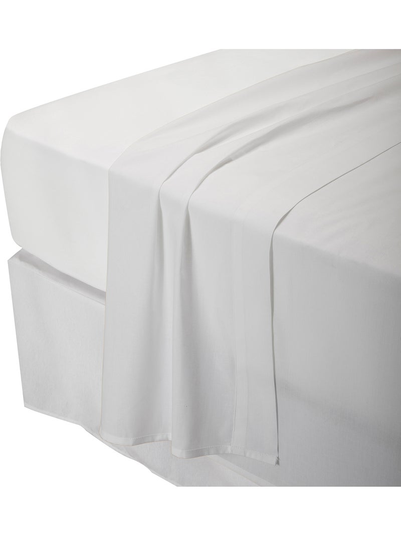 Juego de cama -100% Algodón 150hilos - 4 piezas Blanco - Kiabi
