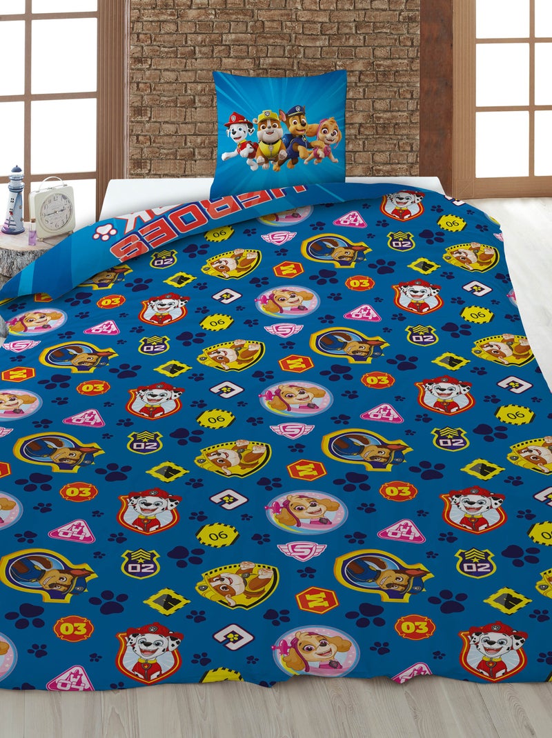Juego de cama + 1 funda de almohada 'Patrulla Canina' de algodón Azul - Kiabi