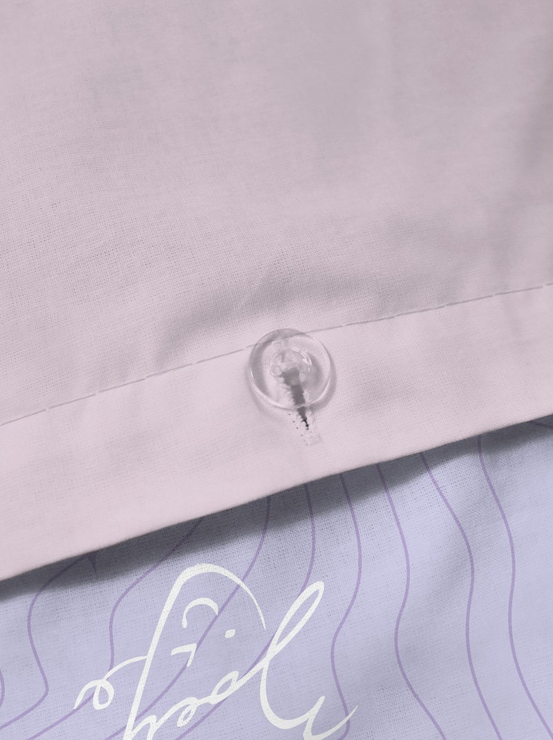 Juego de cama 1 persona 2 piezas - 1 funda nórdica + 1 funda de almohada Rosa - Kiabi
