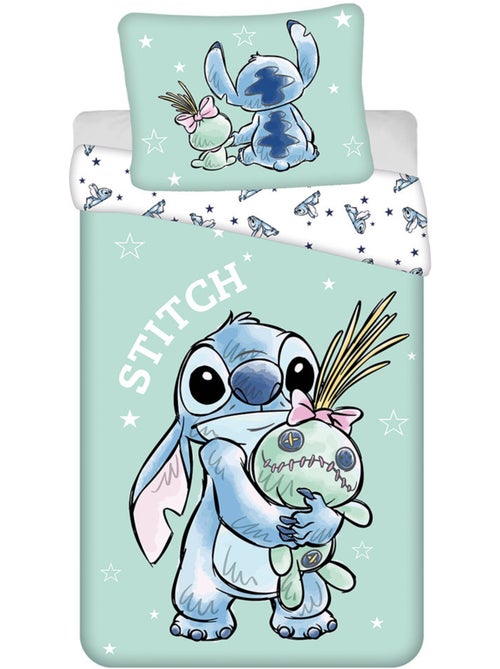 Juego de cama 140 cm x 200 cm 100% algodón lilo & stitch - Kiabi Juego de cama 140 cm x 200 cm 100% algodón lilo & stitch - Kiabi