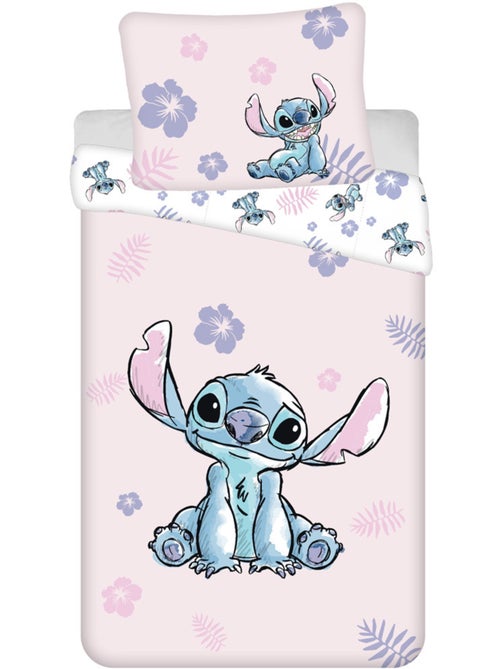 Juego de cama 140 cm x 200 cm 100% algodón lilo y stitch - Kiabi Juego de cama 140 cm x 200 cm 100% algodón lilo y stitch - Kiabi