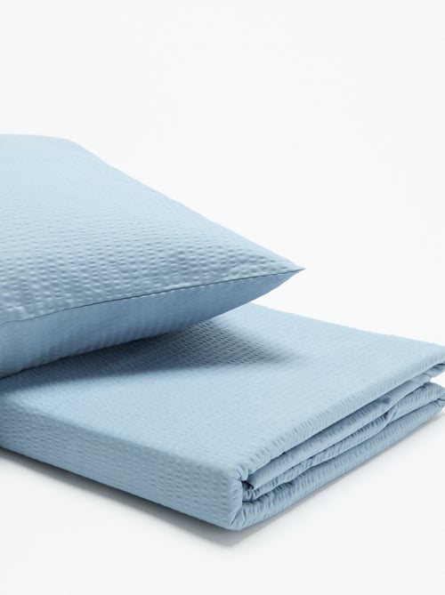 Juego de cama 150 x 200 cm + 1 funda de almohada 50 x 80 cm - Kiabi Juego de cama 150 x 200 cm + 1 funda de almohada 50 x 80 cm - Kiabi