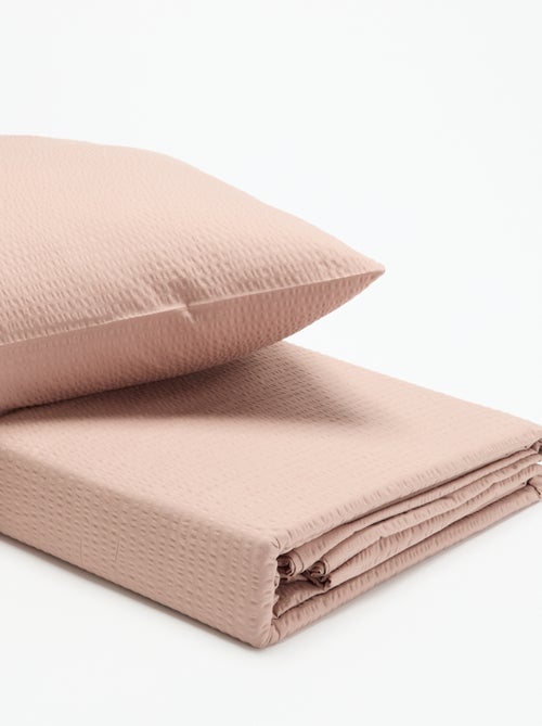 Juego de cama 150 x 200 cm + 1 funda de almohada 50 x 80 cm - Kiabi Juego de cama 150 x 200 cm + 1 funda de almohada 50 x 80 cm - Kiabi