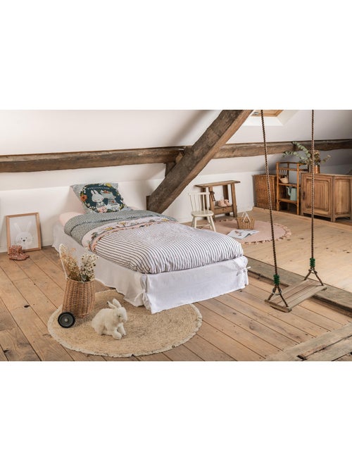 Juego de cama + 2 fundas de almohada – algodón 57 hilos jardinería - Kiabi