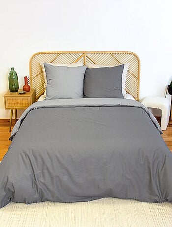 Juego de cama + 2 fundas de almohada en algodón liso 240x220 - 260x240