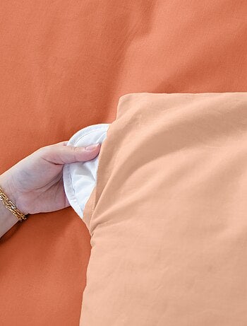 Juego de cama + 2 fundas de almohada en algodón liso 240x220 - 260x240