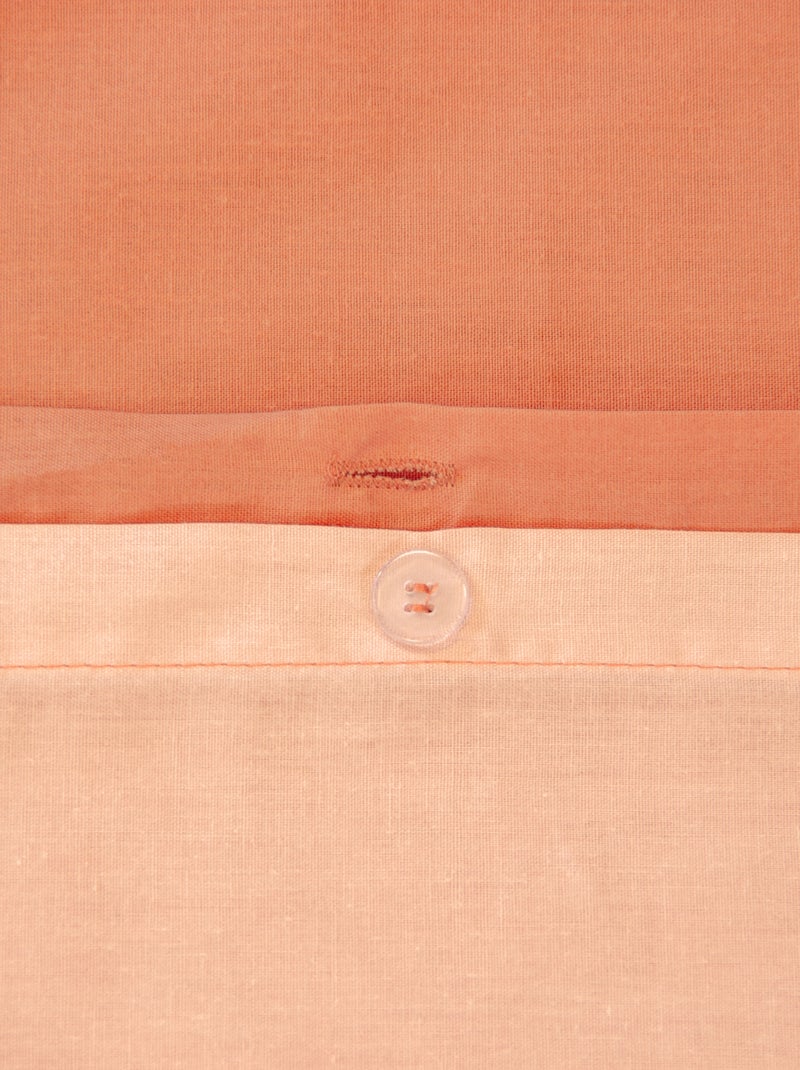 Juego de cama + 2 fundas de almohada en algodón liso 240x220 - 260x240 Naranja - Kiabi