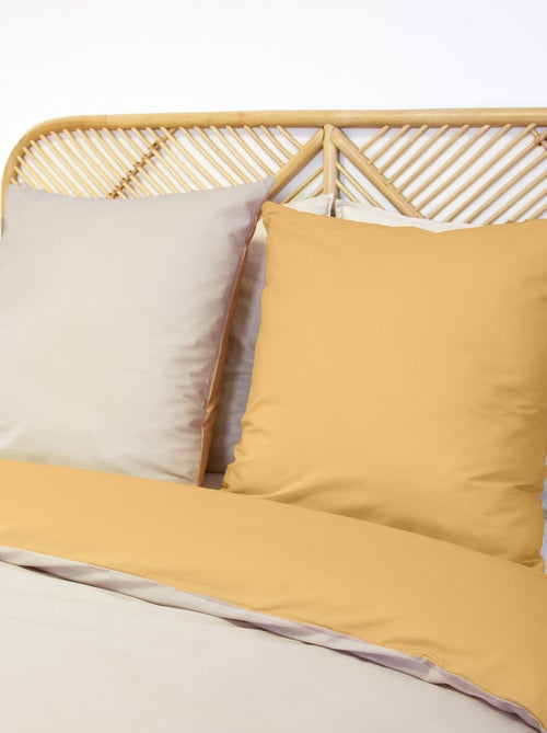 Juego de cama + 2 fundas de almohada en algodón liso 240x220 - 260x240 - Kiabi