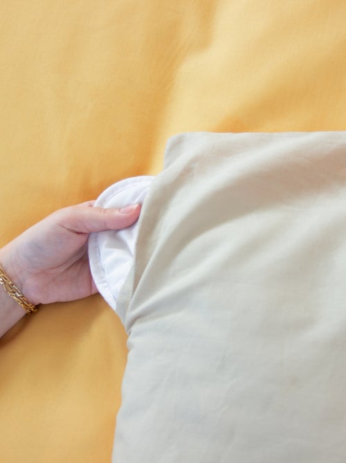 Juego de cama + 2 fundas de almohada en algodón liso 240x220 - 260x240 - Kiabi