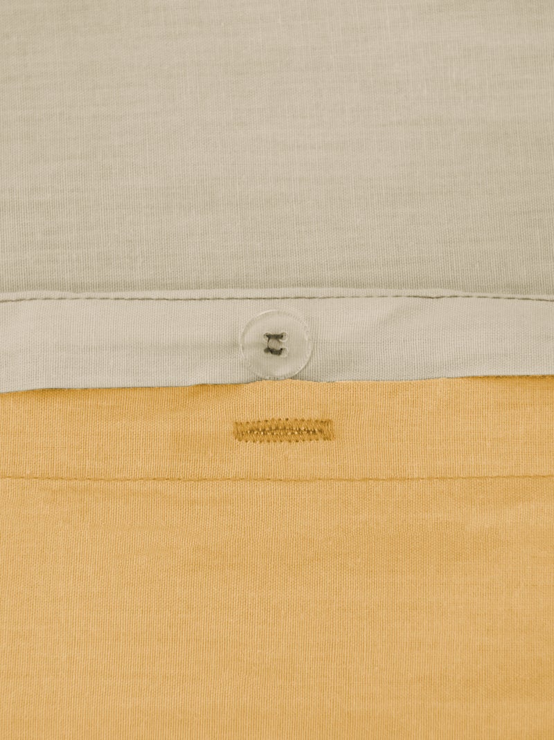 Juego de cama + 2 fundas de almohada en algodón liso 240x220 - 260x240 Naranja - Kiabi