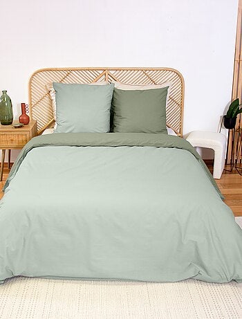 Juego de cama + 2 fundas de almohada en algodón liso 240x220 - 260x240