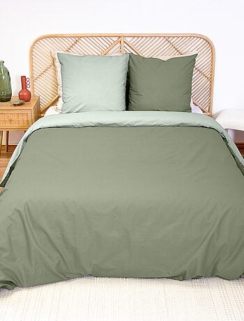 Juego de cama + 2 fundas de almohada en algodón liso 240x220 - 260x240