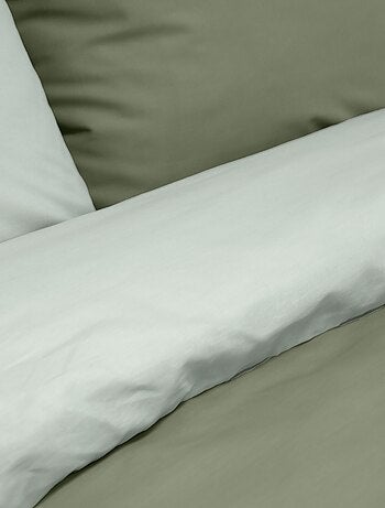 Juego de cama + 2 fundas de almohada en algodón liso 240x220 - 260x240