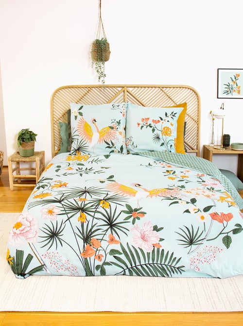 Juego de cama 2 personas 3 piezas - 1 funda nórdica (240 x 220 cm o 260 x 240 cm) + 2 almohadas - Kiabi
