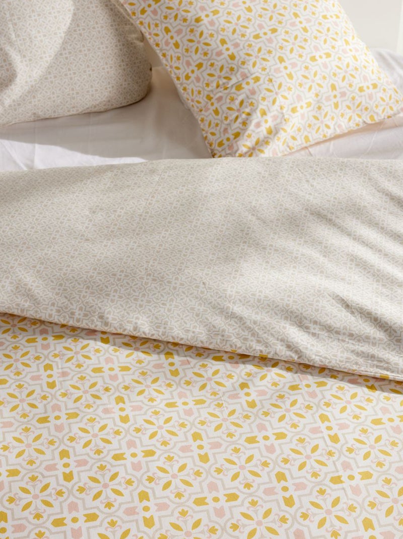 Juego de cama 2 personas 3 piezas - Funda nórdica + 2 fundas de almohada Beige - Kiabi