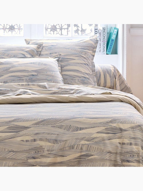 Juego de cama 2 piezas algodón estampado ondulado + funda de almohada - Kiabi